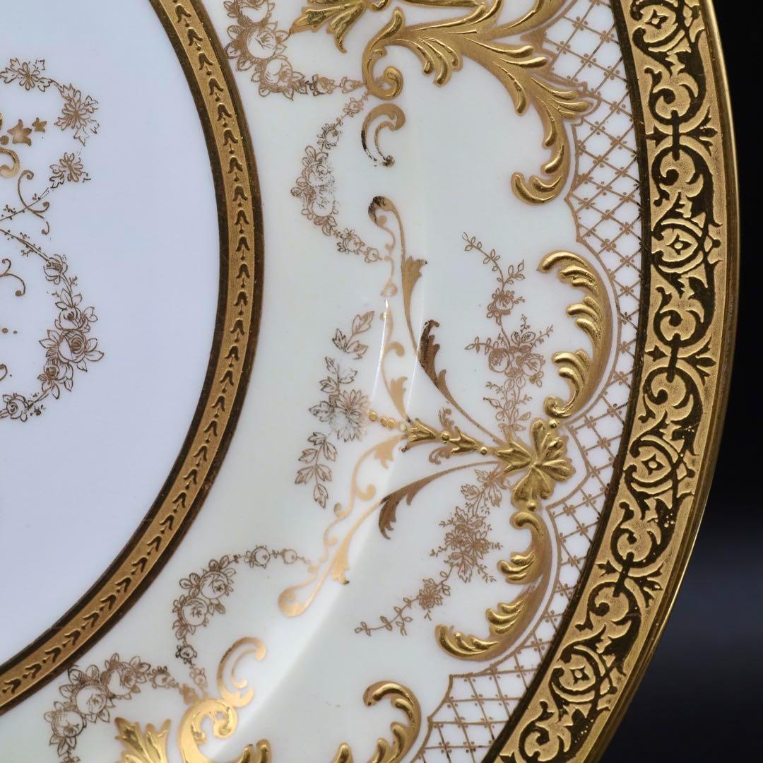 ウィリアムゲラン リモージュ ゴールド 金盛 金彩 27.3cm 飾り皿