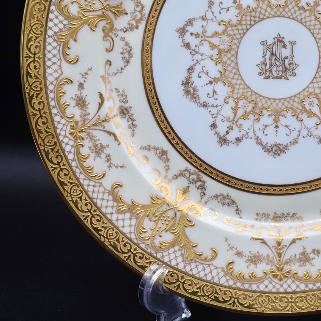 ウィリアムゲラン リモージュ ゴールド 金盛 金彩 27.3cm 飾り皿
