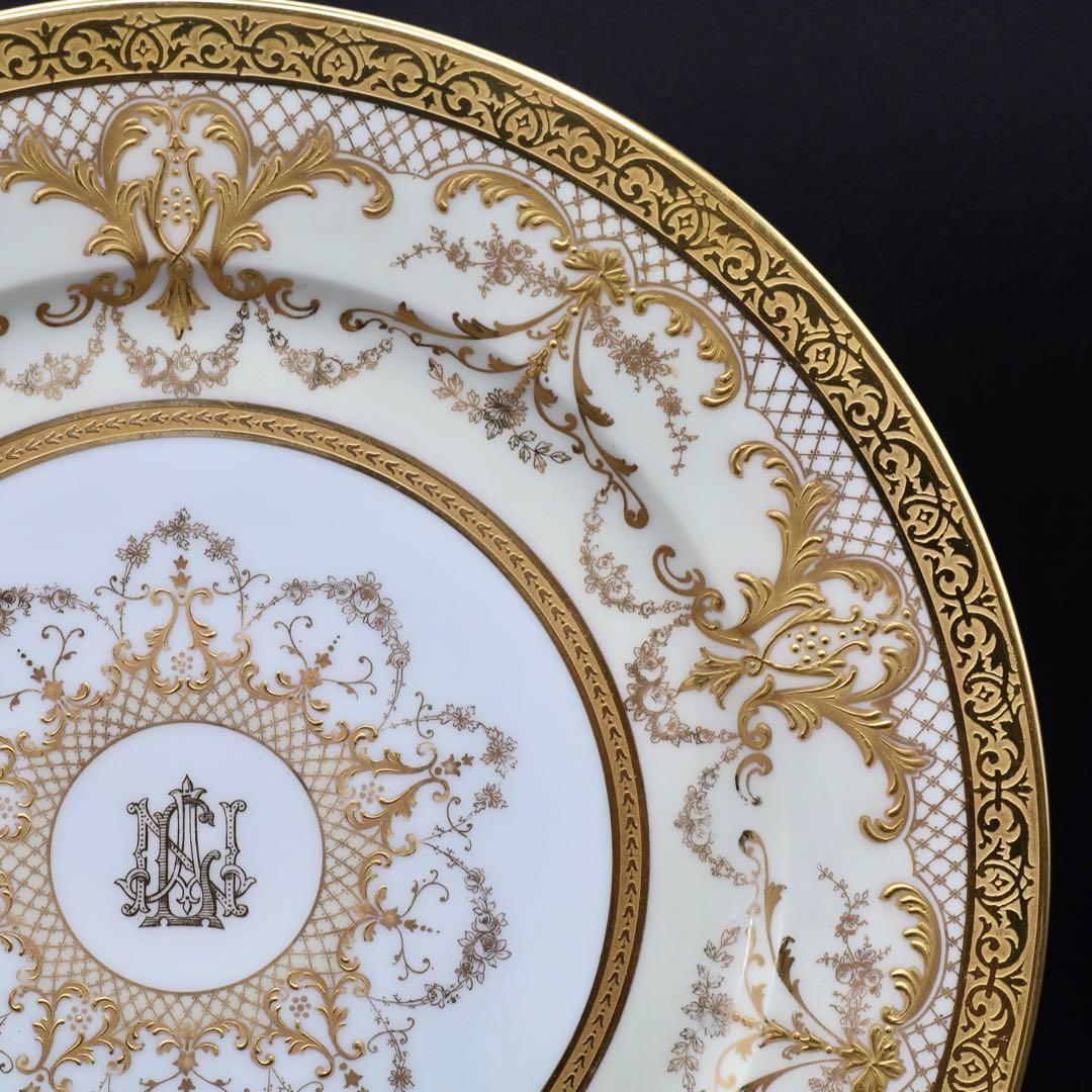 ウィリアムゲラン リモージュ ゴールド 金盛 金彩 27.3cm 飾り皿