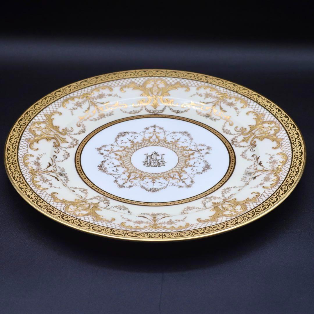 ウィリアムゲラン リモージュ ゴールド 金盛 金彩 27.3cm 飾り皿