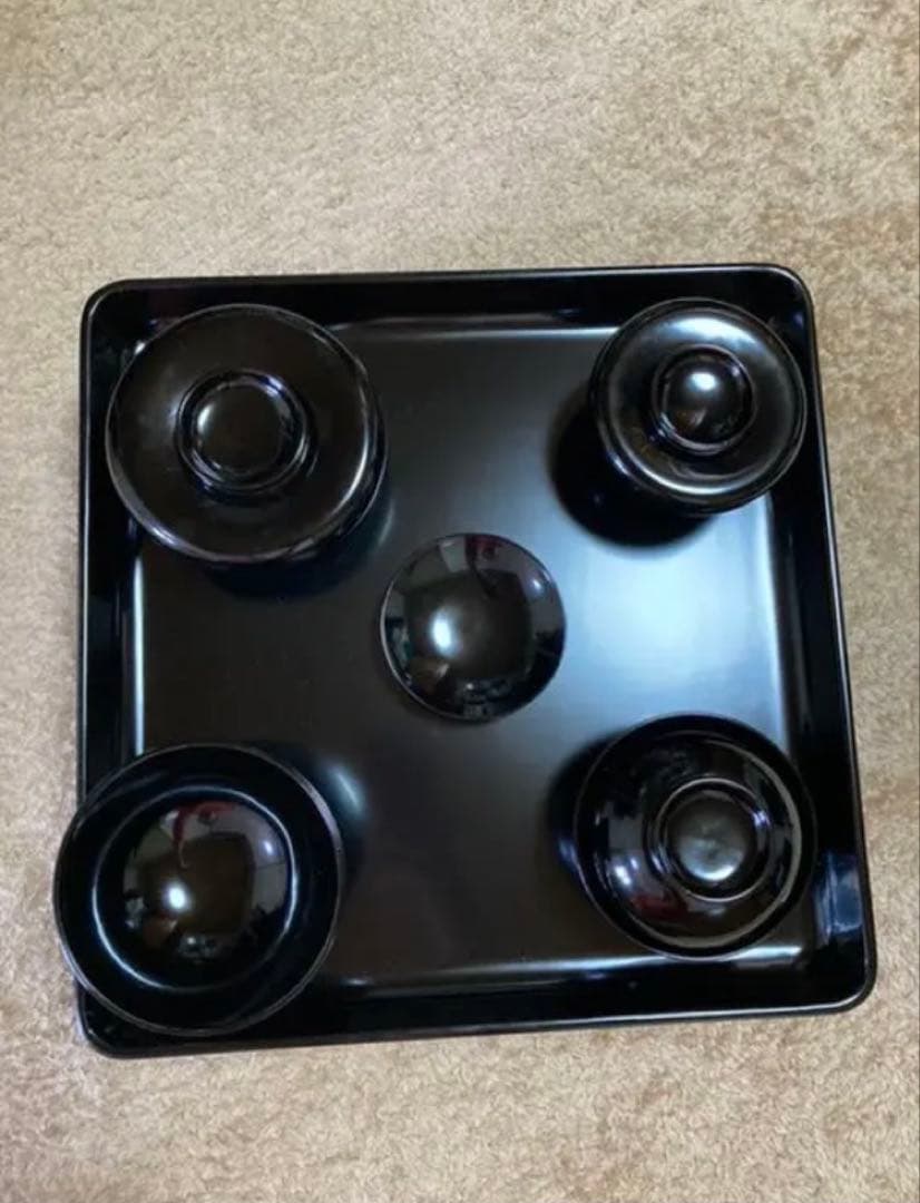 美品】輪島塗 会席本膳 椀五客 四脚膳 惣黒の通販