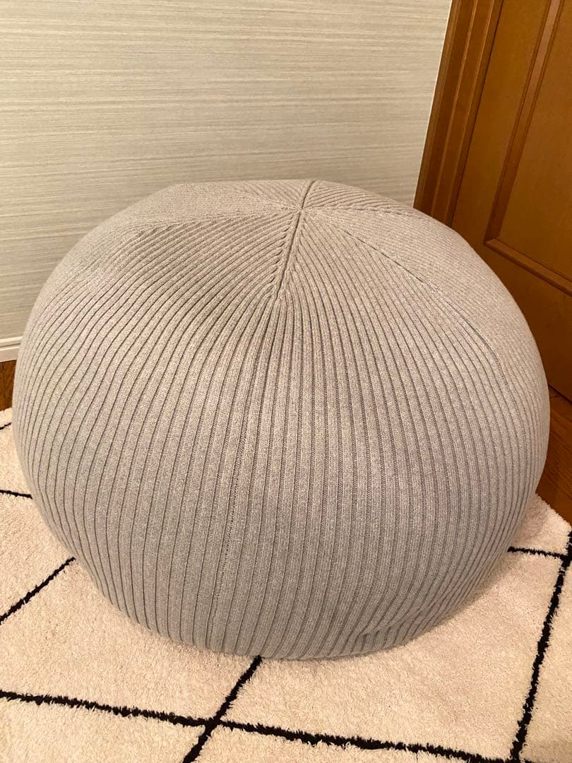 IDEE プーフ クッション カバー付き　無印 MUJI Lサイズ　グレー