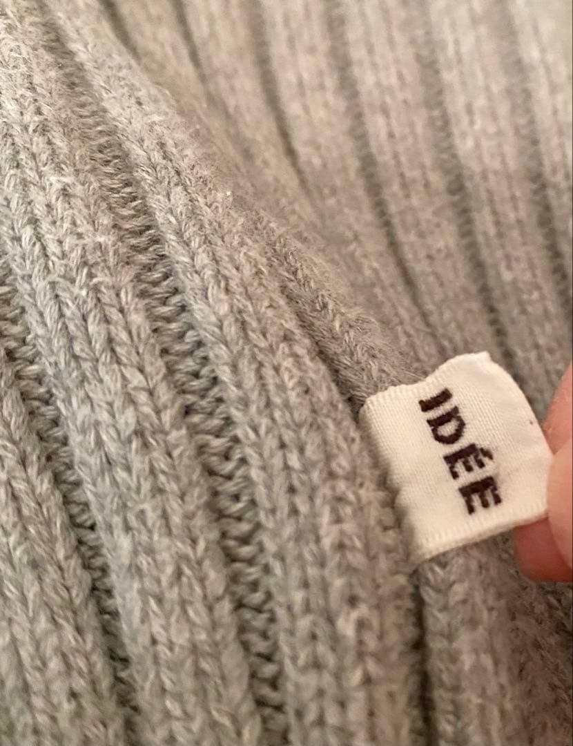 IDEE プーフ クッション カバー付き　無印 MUJI Lサイズ　グレー