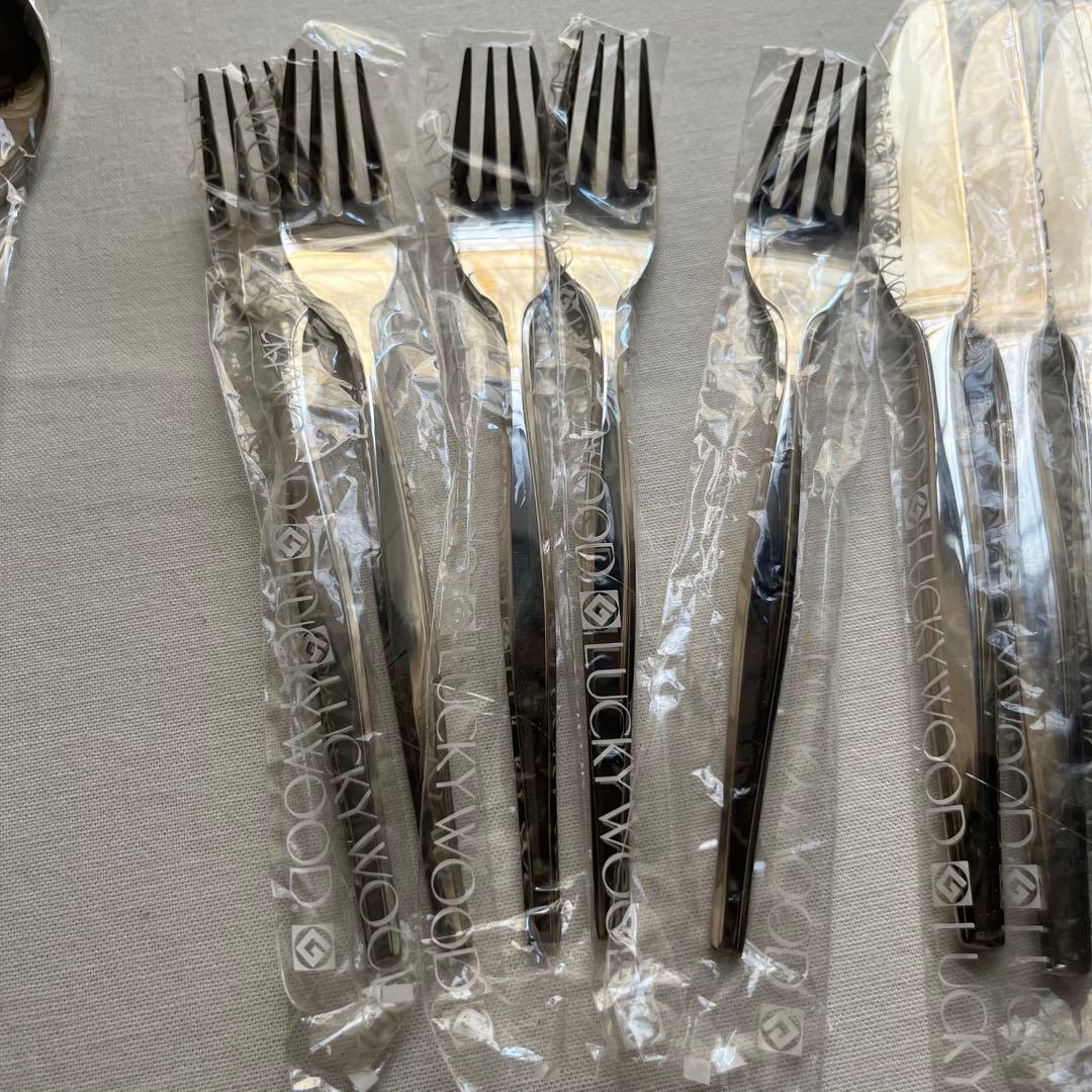 ラッキーウッド 18-12ステンレス ディナーカトラリーセット スプーン