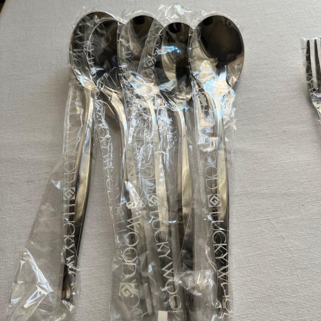 ラッキーウッド 18-12ステンレス ディナーカトラリーセット スプーン