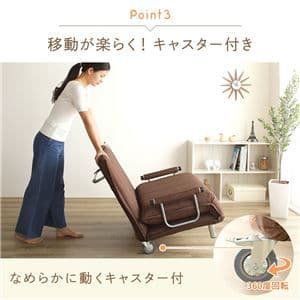 3way ソファーベッド/カウチソファー 【ネイビー】 シングルサイズ