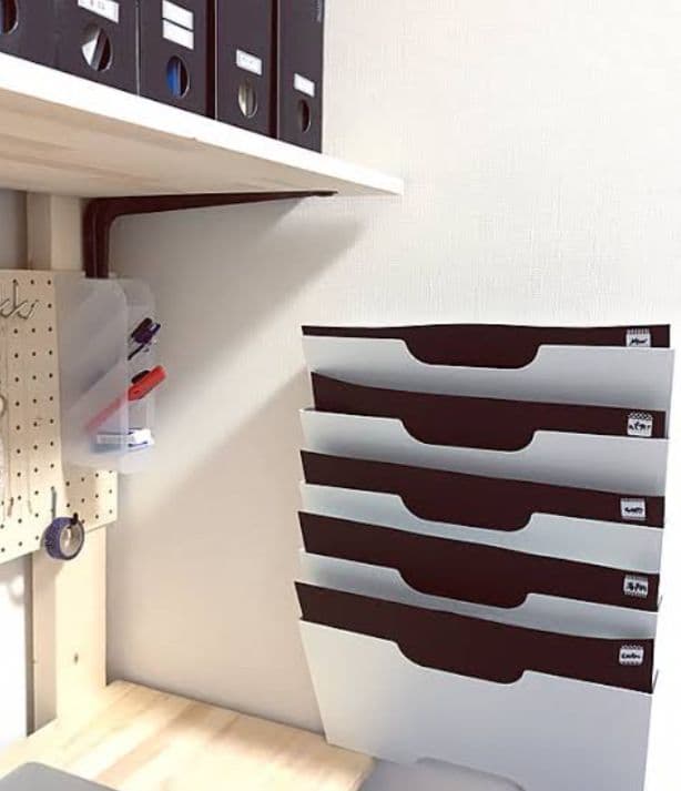 希少レア　IKEA　イケア　KVISSLE　プリント収納　壁掛　白ホワイトラック