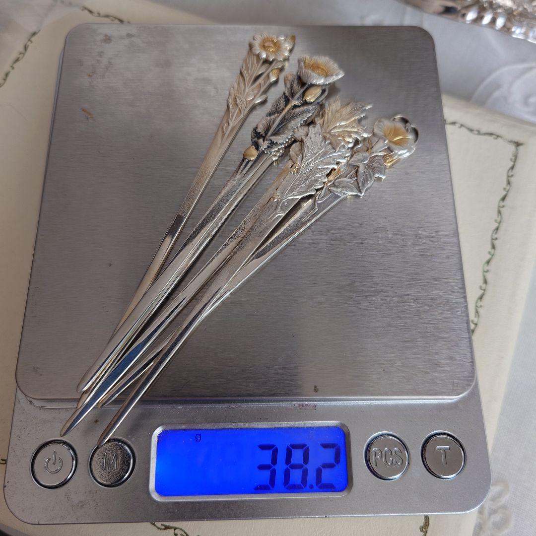 銀製　純銀　シルバー950 銀座WAKO 和光　菓子楊枝　6本組　38.2g