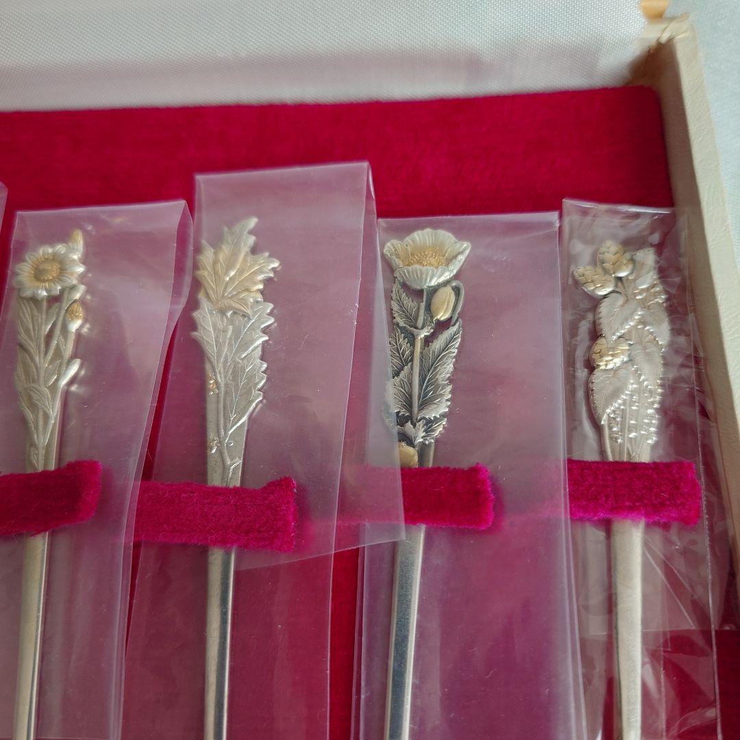 銀製　純銀　シルバー950 銀座WAKO 和光　菓子楊枝　6本組　38.2g