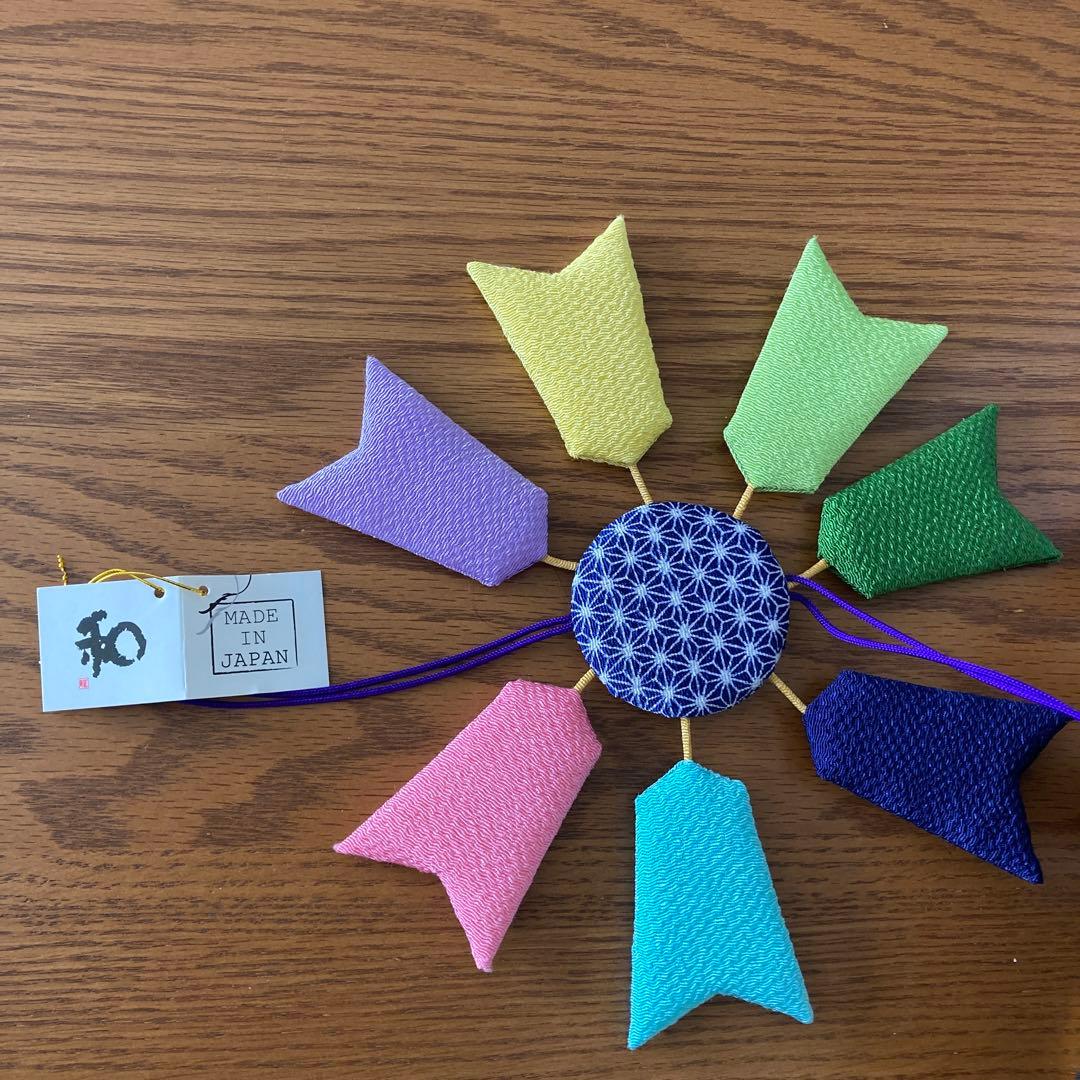 【新品未使用品】吊りふわふわ　　　こいのぼり　ちりめん　　和ぐるみ　京都　龍虎堂