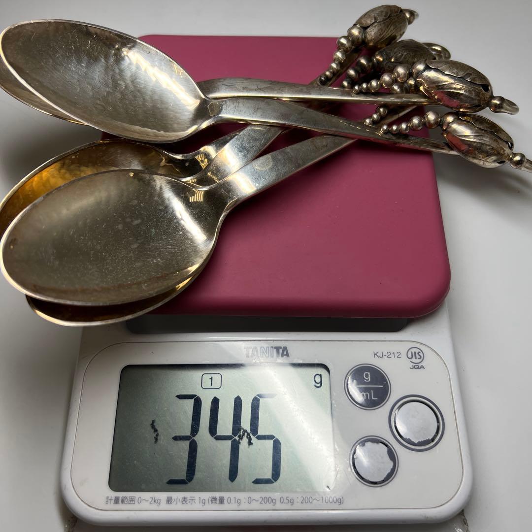 ジョージジェンセン 最高峰 ブロッサム ディナースプーン 5本組 袋付