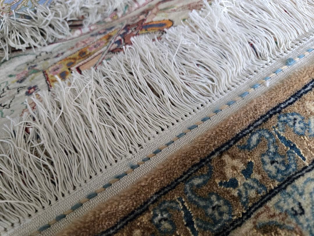 ペルシャ絨毯 ナイン産 素材シルクとウール手織り4LA サイズ305×190cm