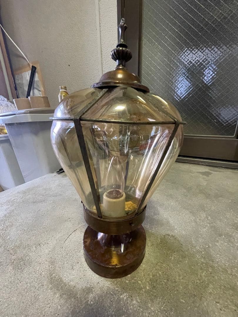 昭和レトロ　純喫茶　壁掛けでも天井でも　アンティーク　気球型ランプ