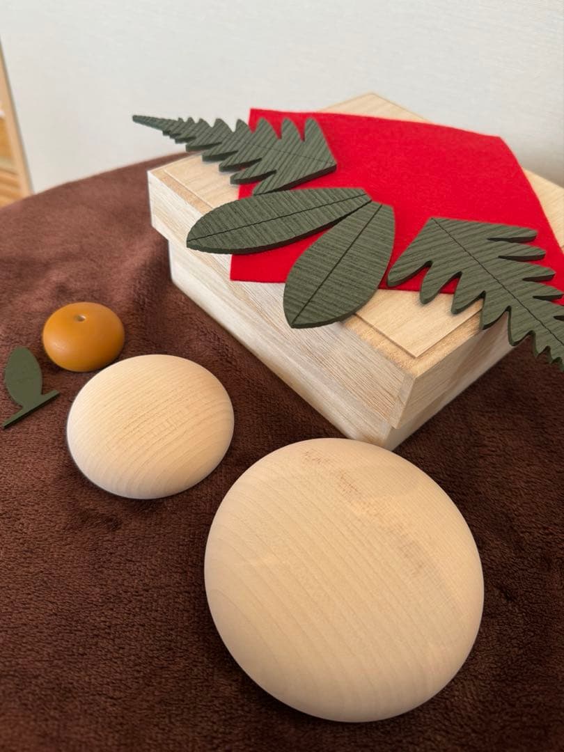 ‼️渡部です‼️極美品⭐️木製鏡餅（メープル・径約10.5cm）