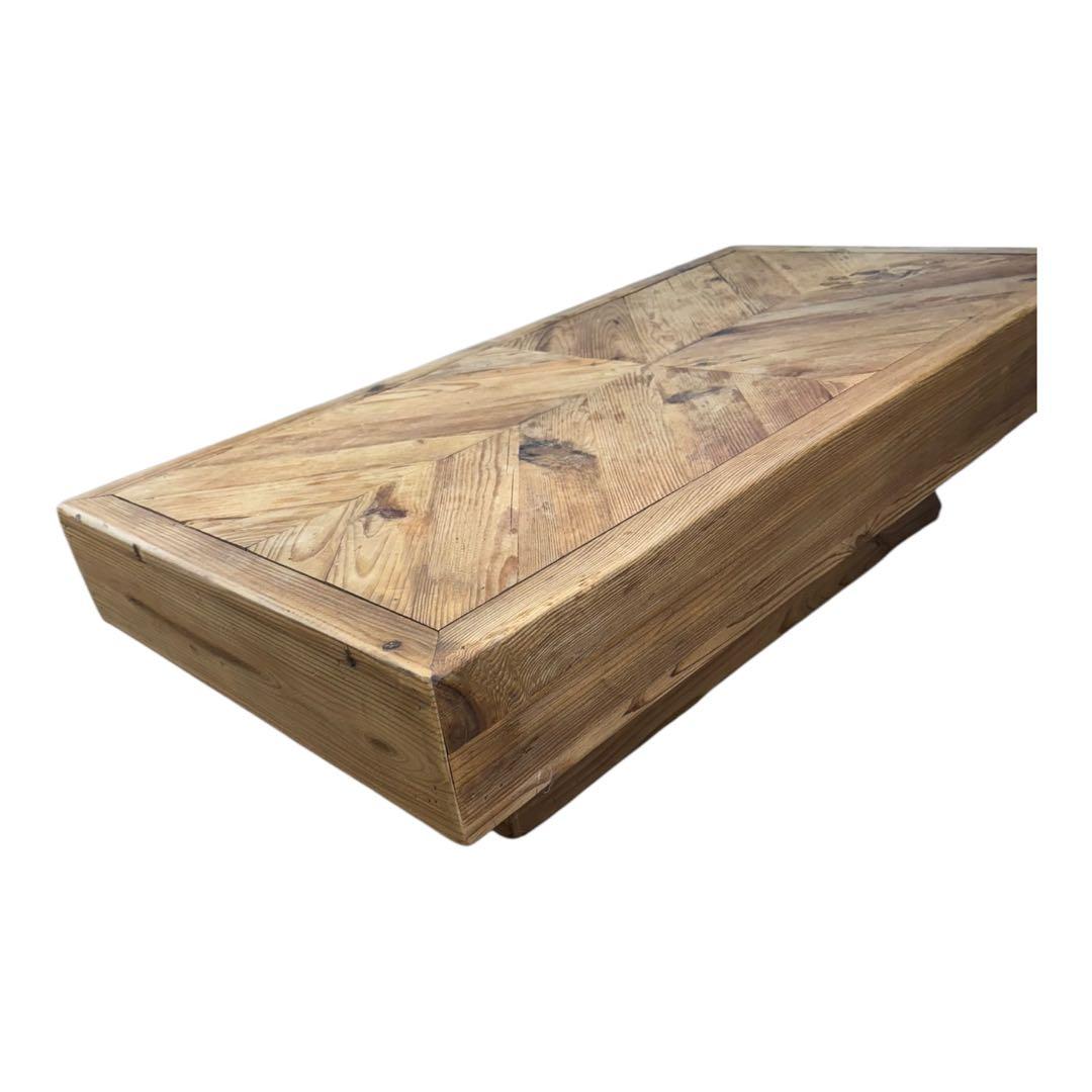 東谷　幅125㎝　天然木　ヘリンボーン　リビングテーブル　ダイニングテーブル