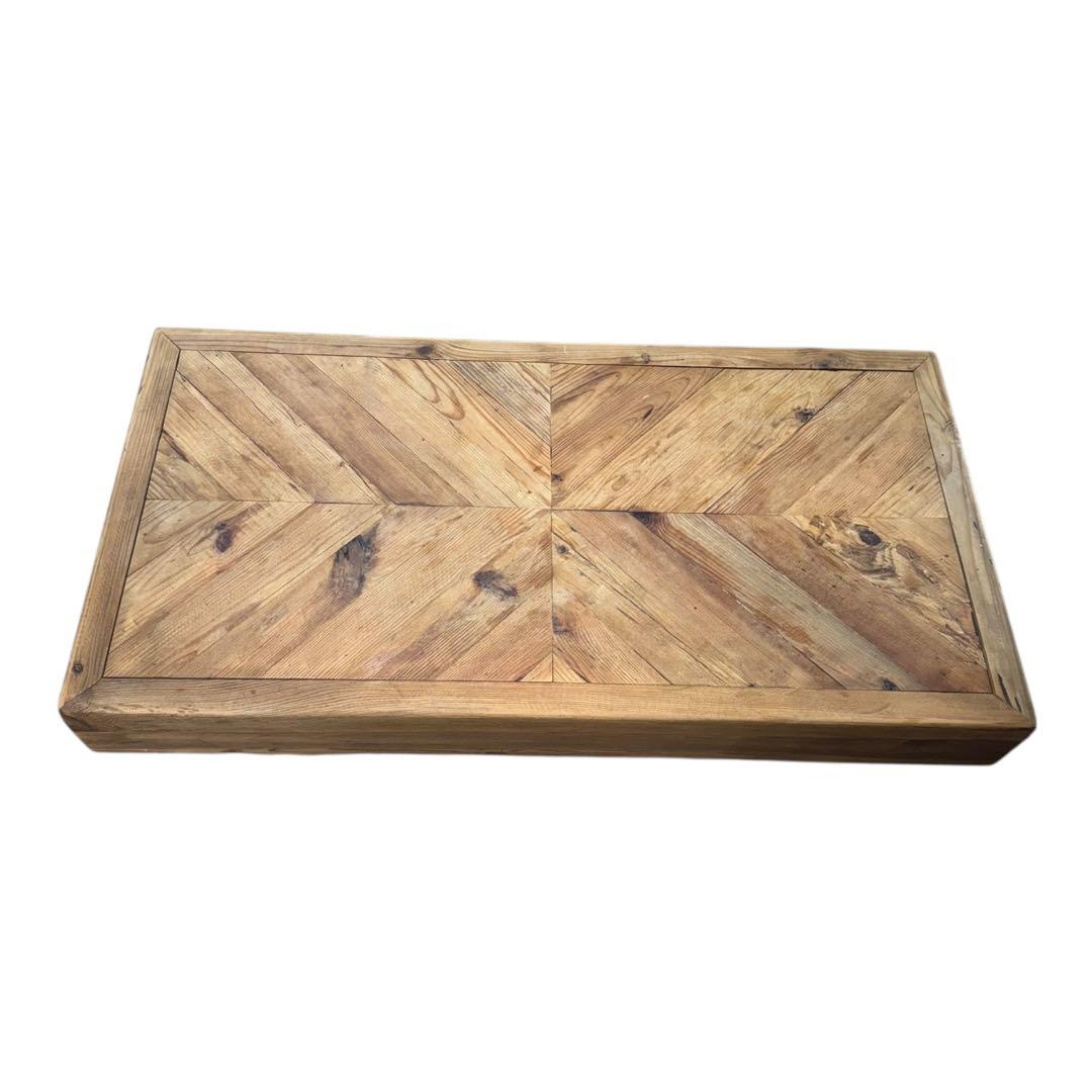 東谷　幅125㎝　天然木　ヘリンボーン　リビングテーブル　ダイニングテーブル