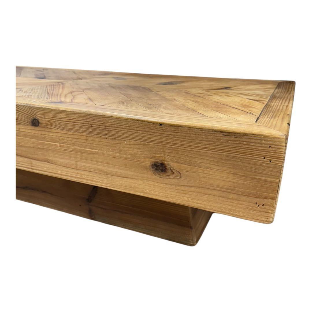 東谷　幅125㎝　天然木　ヘリンボーン　リビングテーブル　ダイニングテーブル