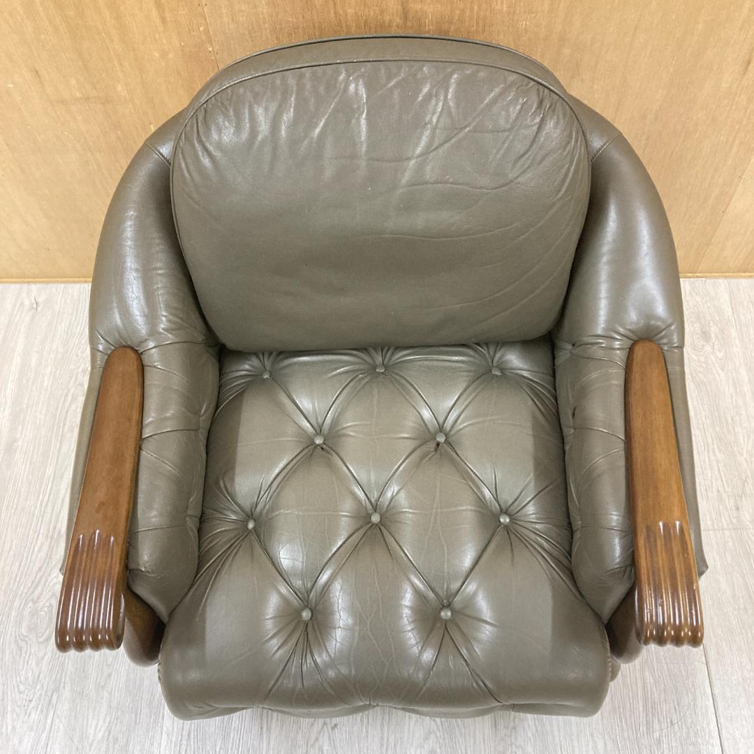 【マルニ】ベルサイユ　本革　アームチェア 1人掛けソファ　シングルソファ　A