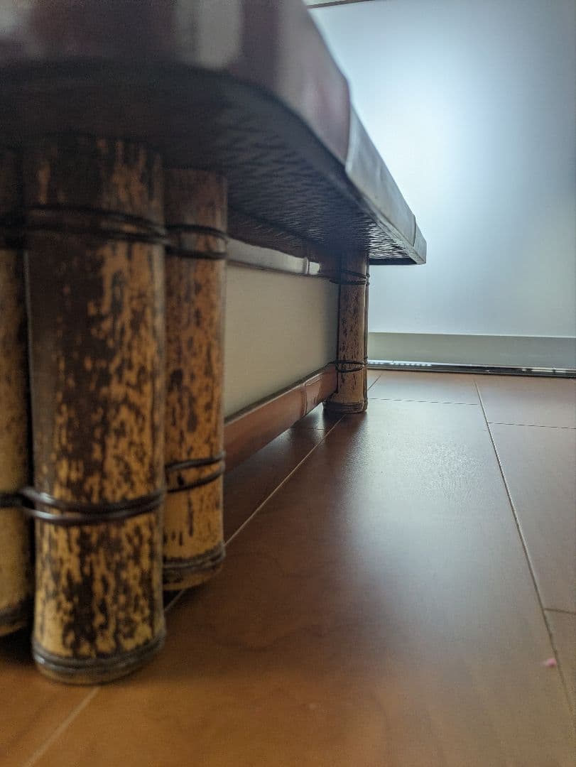 【昭和レトロ】竹製吊り下げ式照明器具　蛍光灯