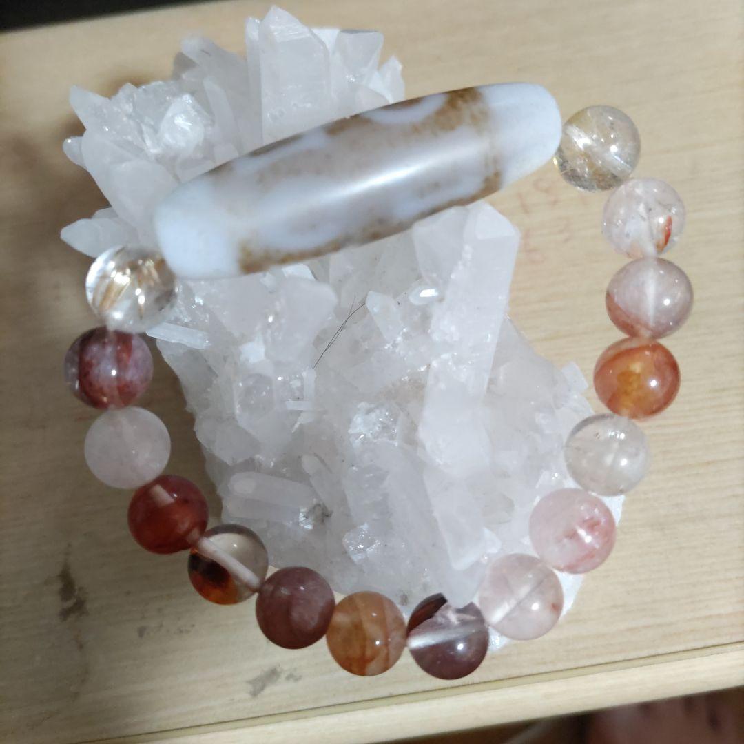 日月星天珠とライモナイトクォーツとルチルクォーツ