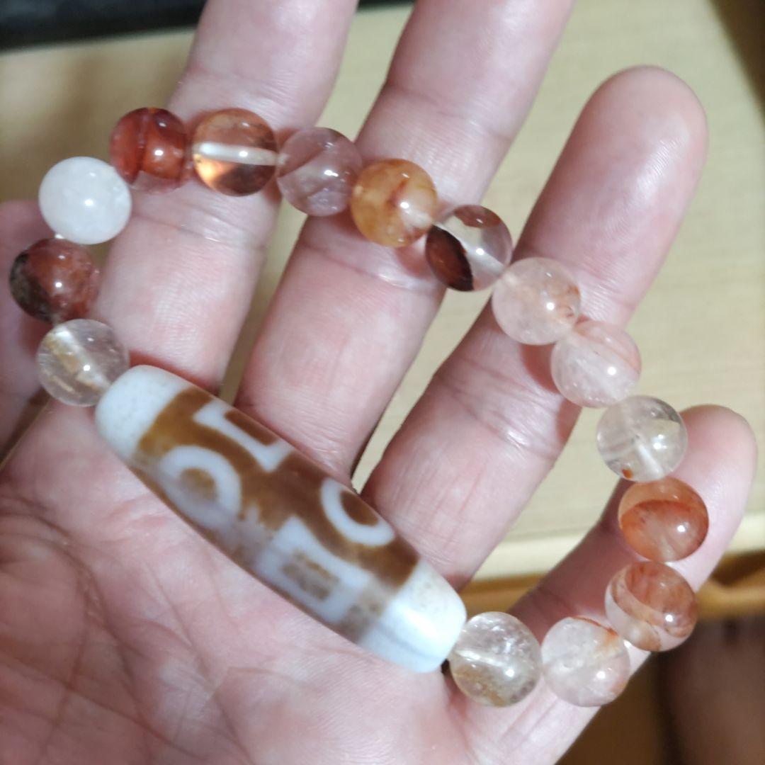 日月星天珠とライモナイトクォーツとルチルクォーツ