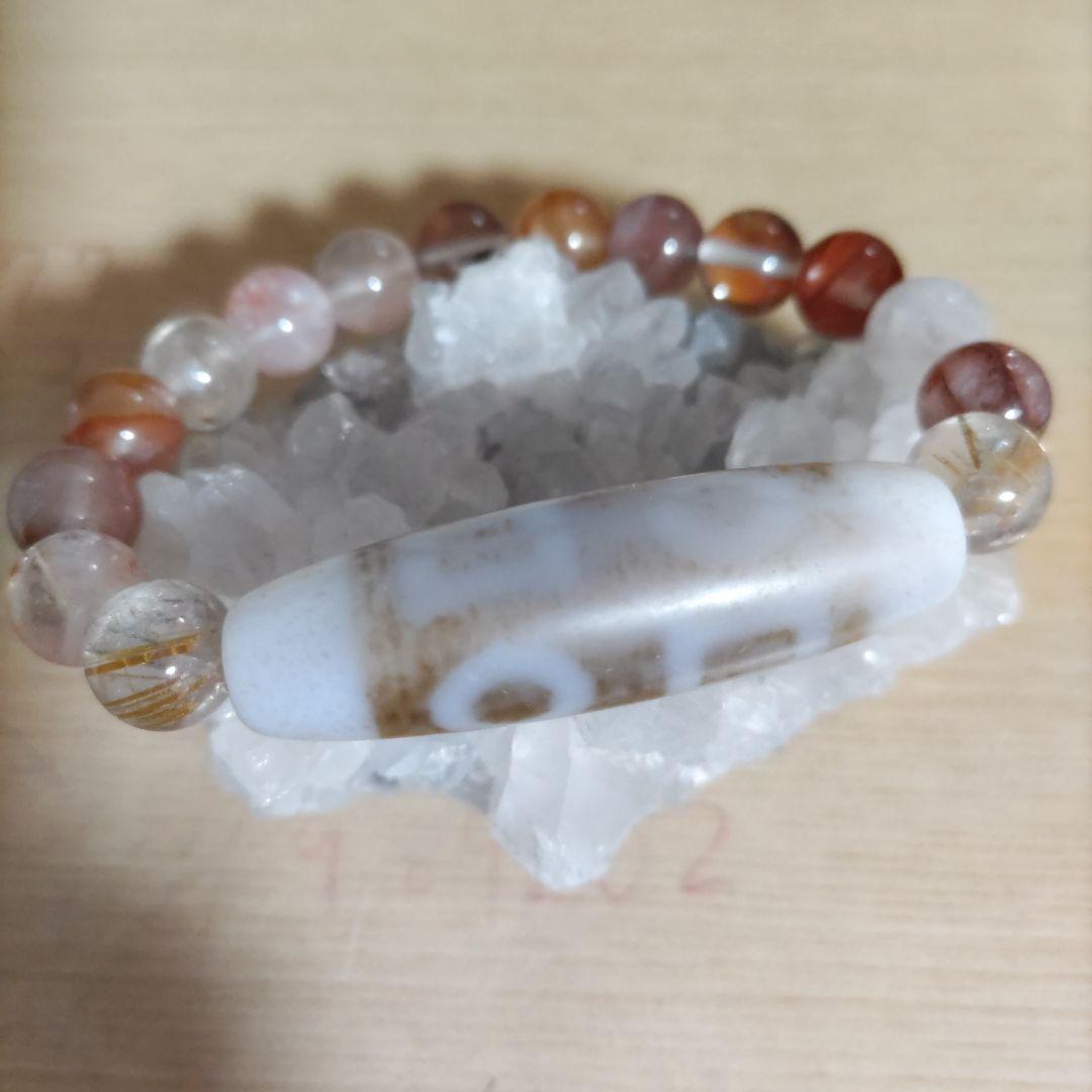 日月星天珠とライモナイトクォーツとルチルクォーツ