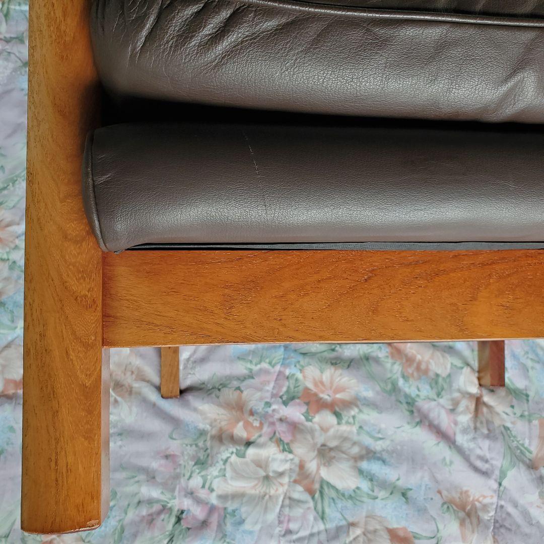 ①◆maruni マルニ木工 レマン 本革 一人掛けソファ イージーチェア