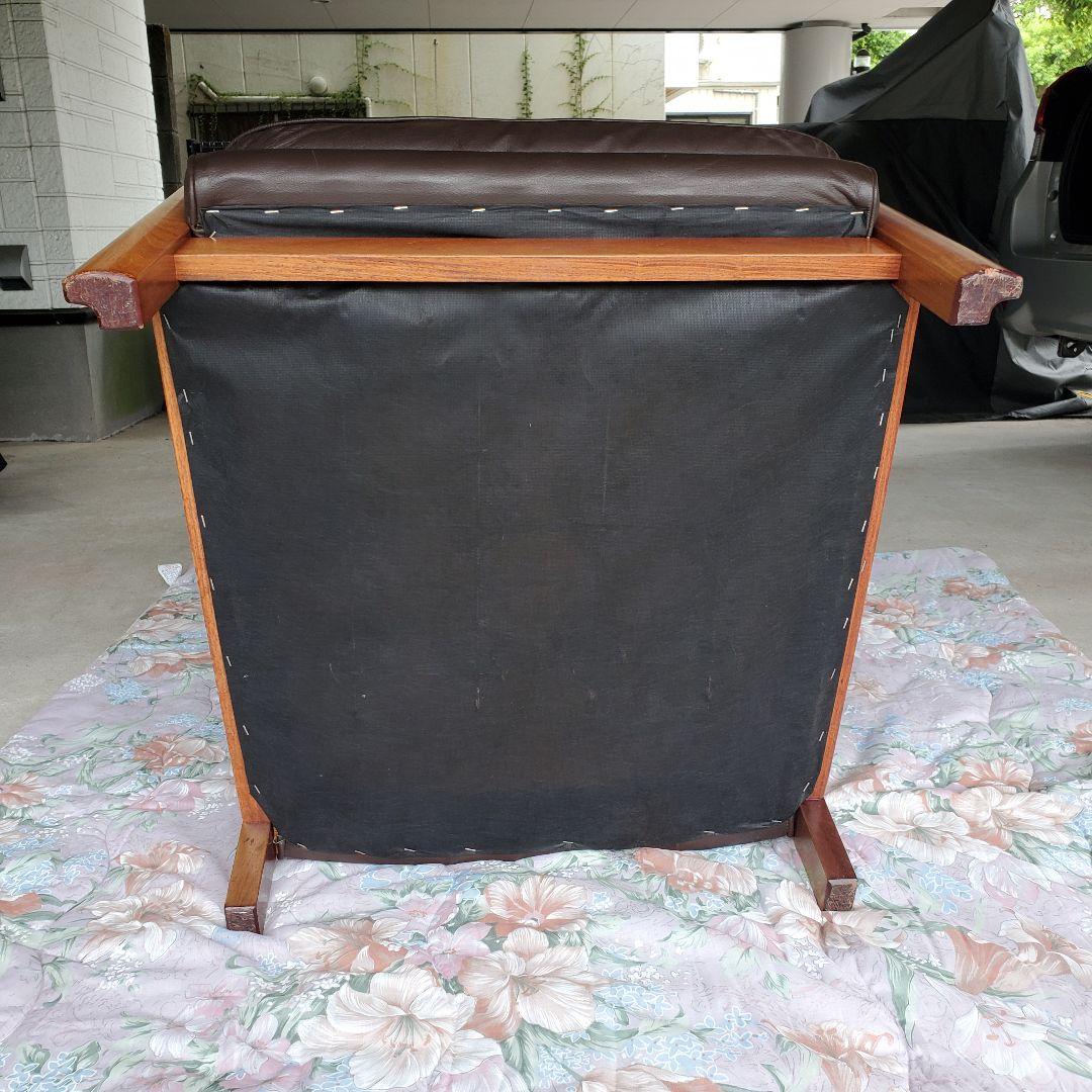 ①◆maruni マルニ木工 レマン 本革 一人掛けソファ イージーチェア