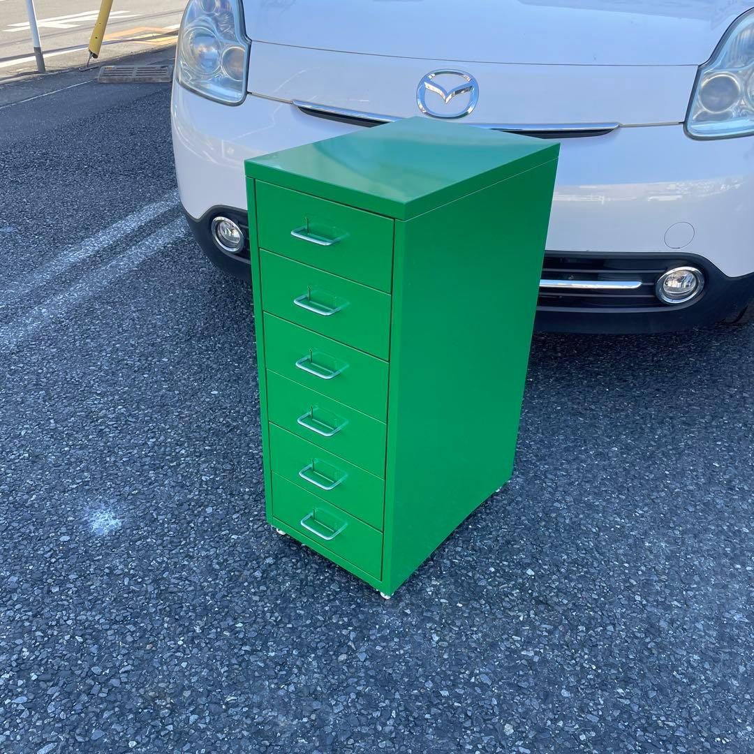 廃盤 IKEA イケア HELMER ヘルメル キャビネット チェスト グリーン