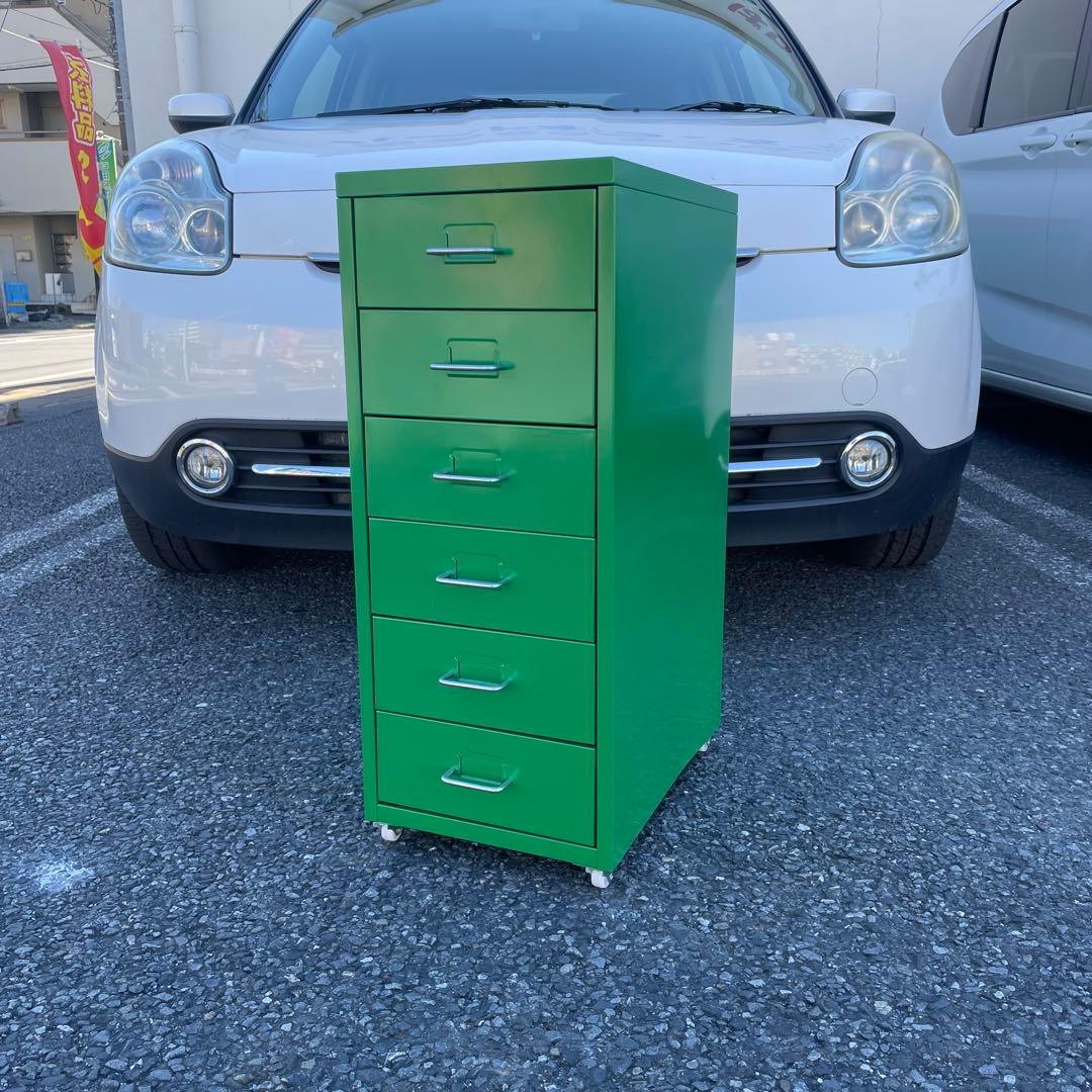 廃盤 IKEA イケア HELMER ヘルメル キャビネット チェスト グリーン