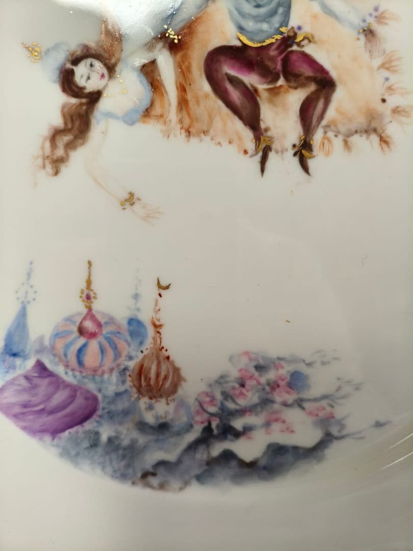 マイセン千夜一夜模写プレートフリーハンド作品 - メルカリ