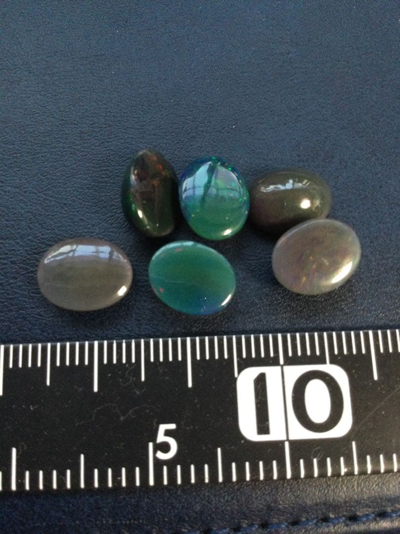 ブラックオパール6個セット　11.6ct エチオピア産　オパール　観賞石、