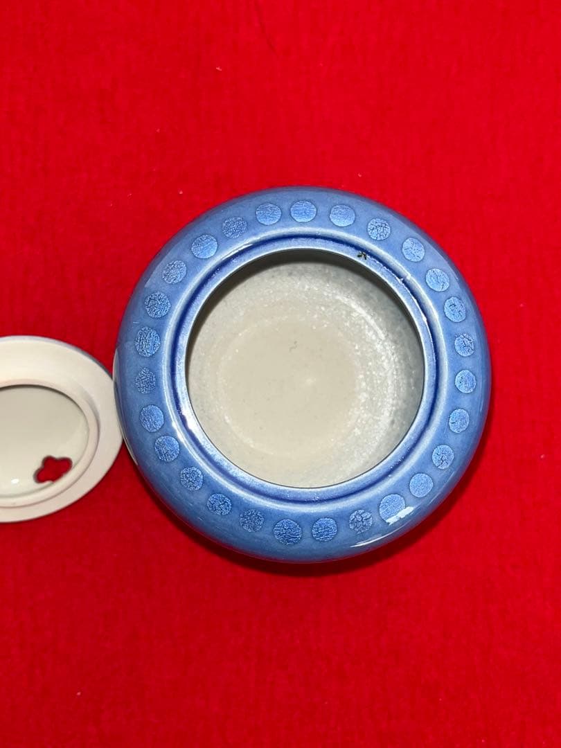 中田一於 淡青釉裏銀彩 香炉 管理N34 九谷焼 日本工芸会正会員 茶道具