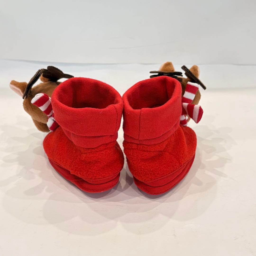 トナカイキャラクター付き子供用赤いソックス ワーナーブラザース