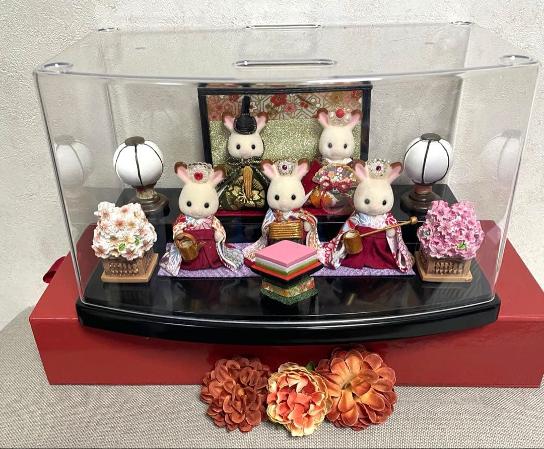 雛人形 シルバニア赤ちゃん ケース入り 二段飾り 三人官女 - メルカリ