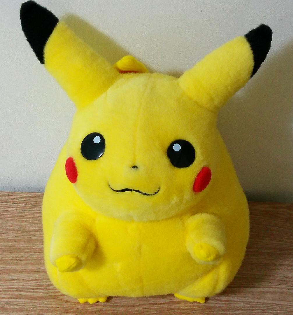 TOMY 初期 ピカチュウ ぬいぐるみ 大きいサイズ トミー製 当時品