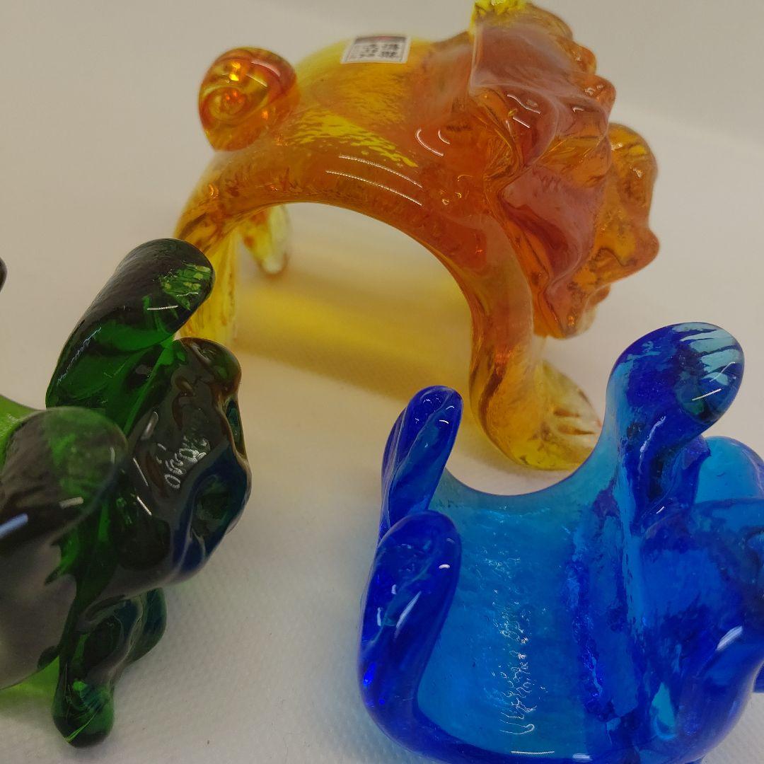 琉球ガラス 森のガラス館 シーサー ガラス置物 ガラス細工 沖縄 お土産