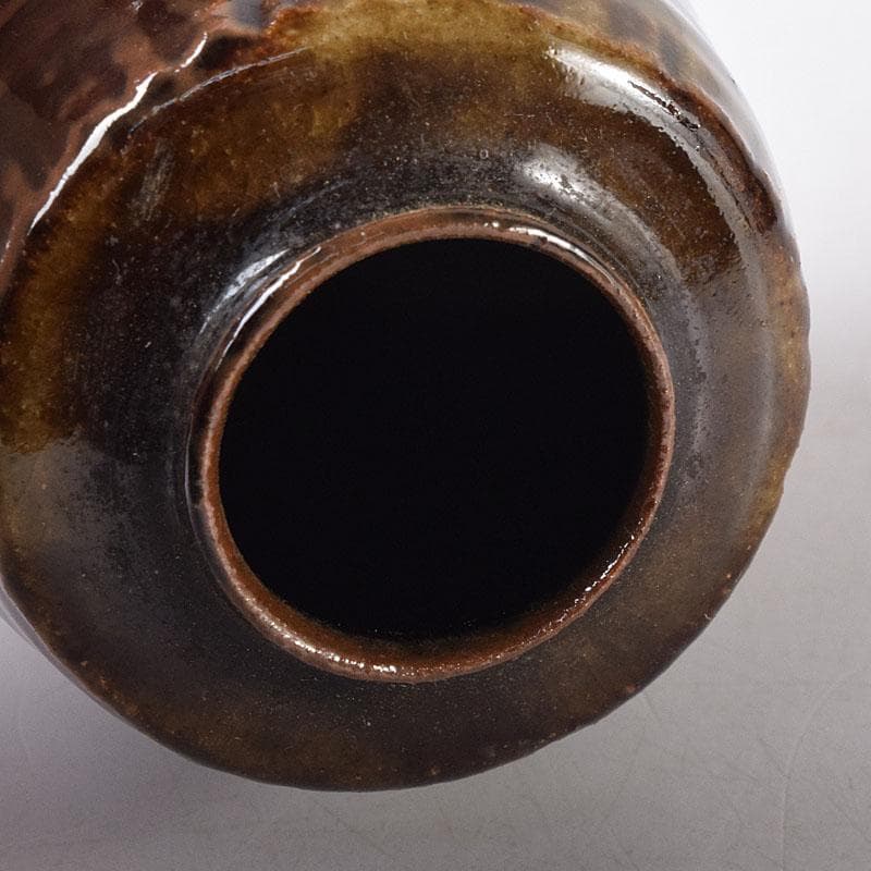 処分価格1989年製 石黒 鏘ニ 作 青銅製 手付 香炉「南天」