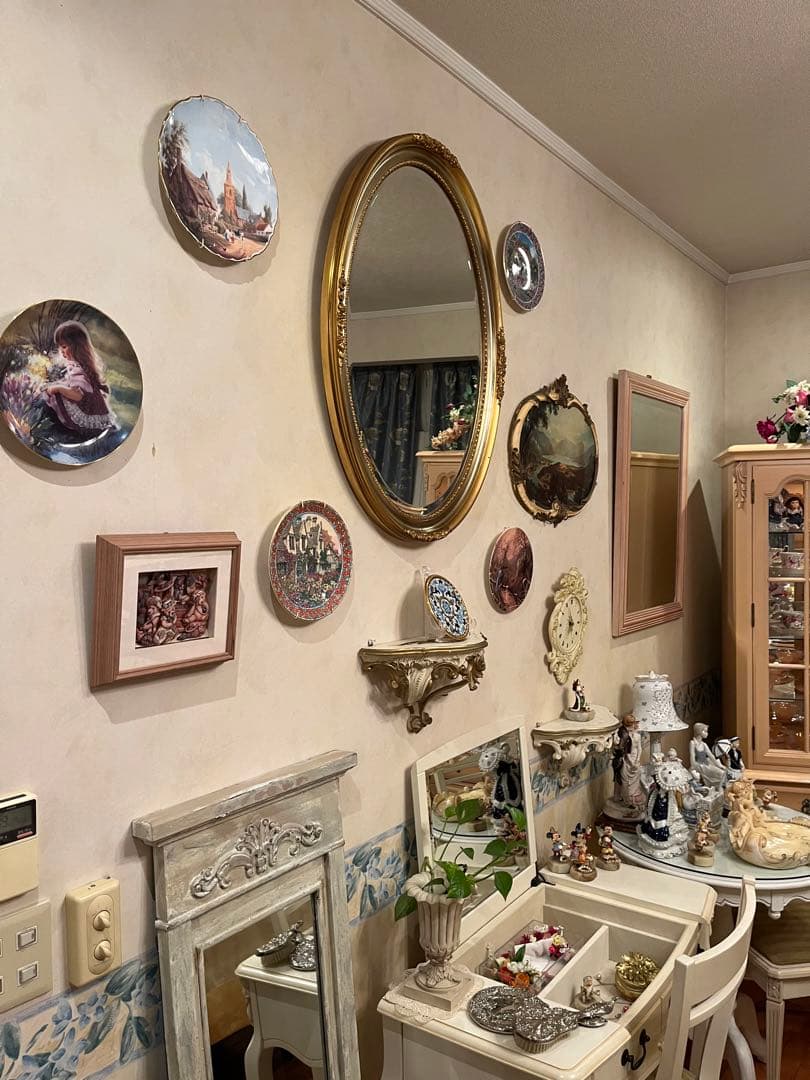 ITALY ウォールミラー ゴールド