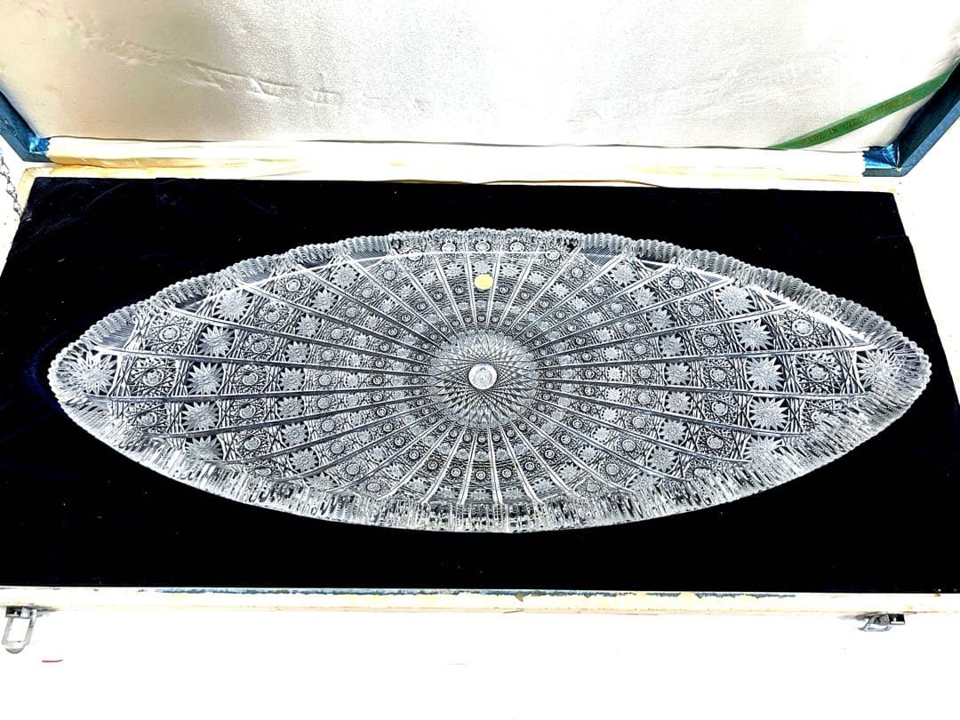 再々値下❣️新品 ボヘミア 高級 クリスタル ハンドメイド プレート