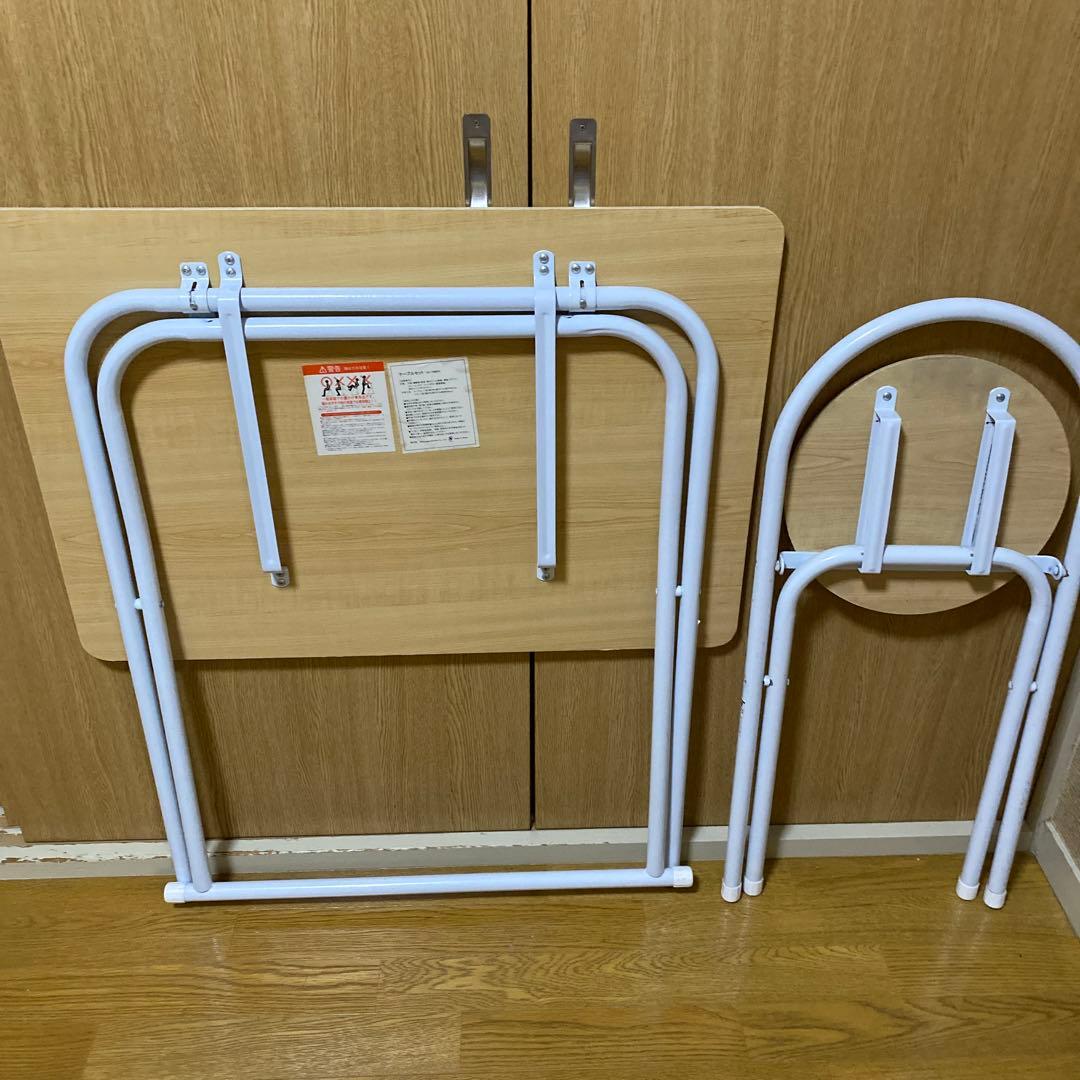 折りたたみテ-ブル 木目柄横幅75 奥行50 高さ70 送料込　デスク