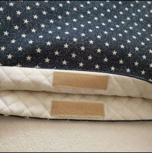 【ゴム交換可能×裏地付き】丈夫な　防災頭巾カバー 座布団タイプ