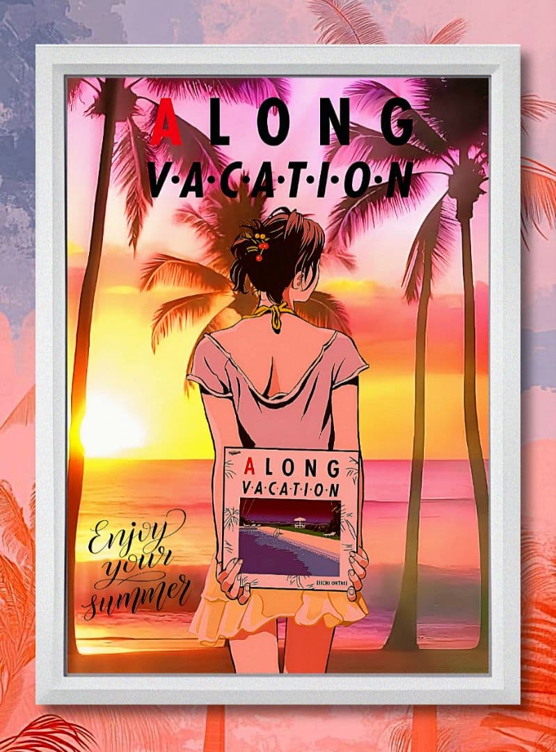 大瀧詠一/江口寿史・ロンバケ【A4サイズ写真ポスターフレーム付き3点