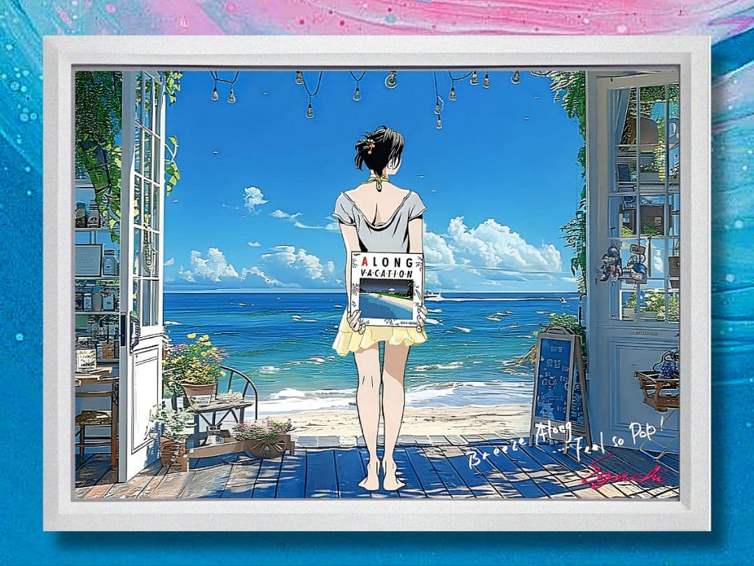 大瀧詠一/江口寿史・ロンバケ【A4サイズ写真ポスターフレーム付き3点