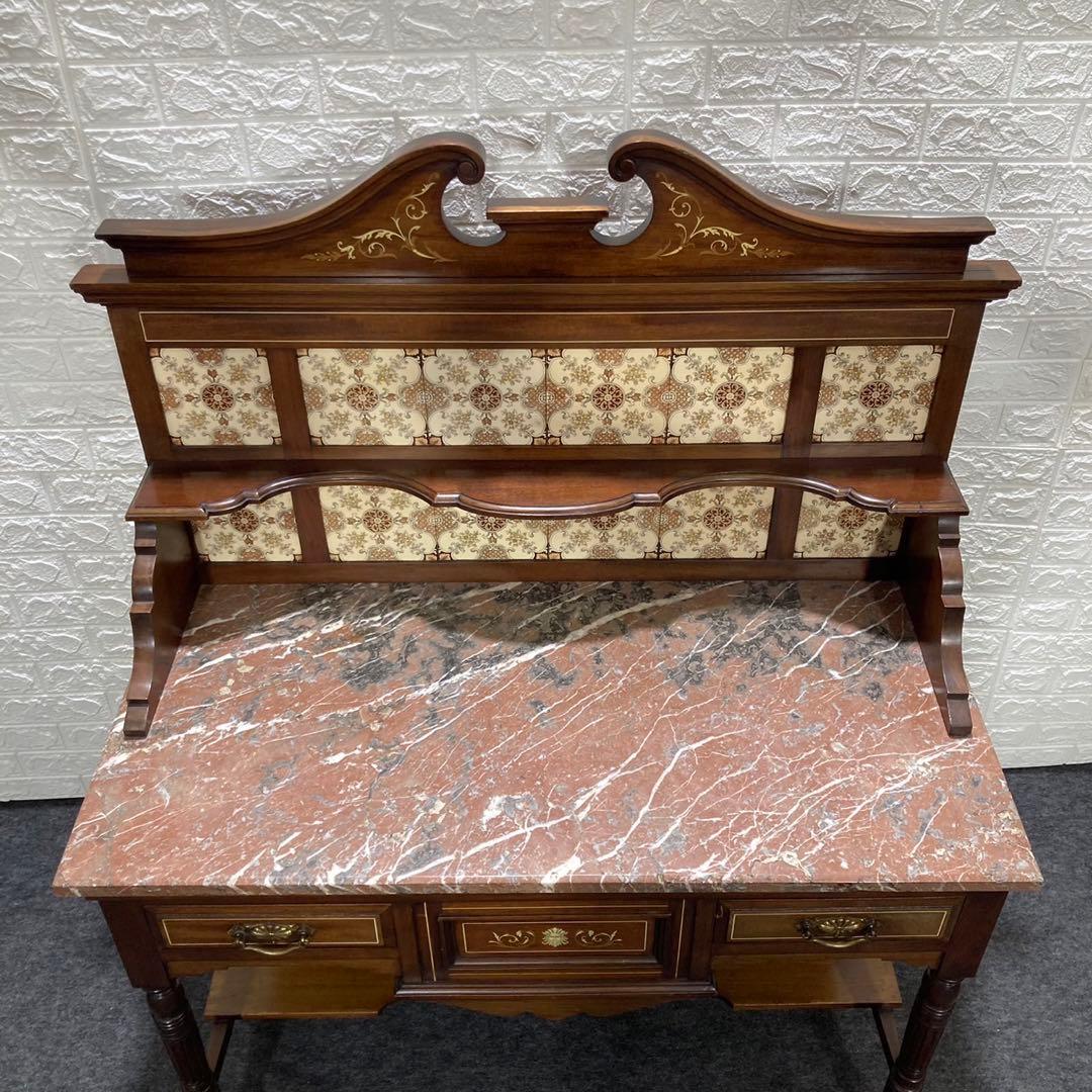 ヴィクトリアンウォッシュスタンド イギリス アンティーク 大理石 d1049