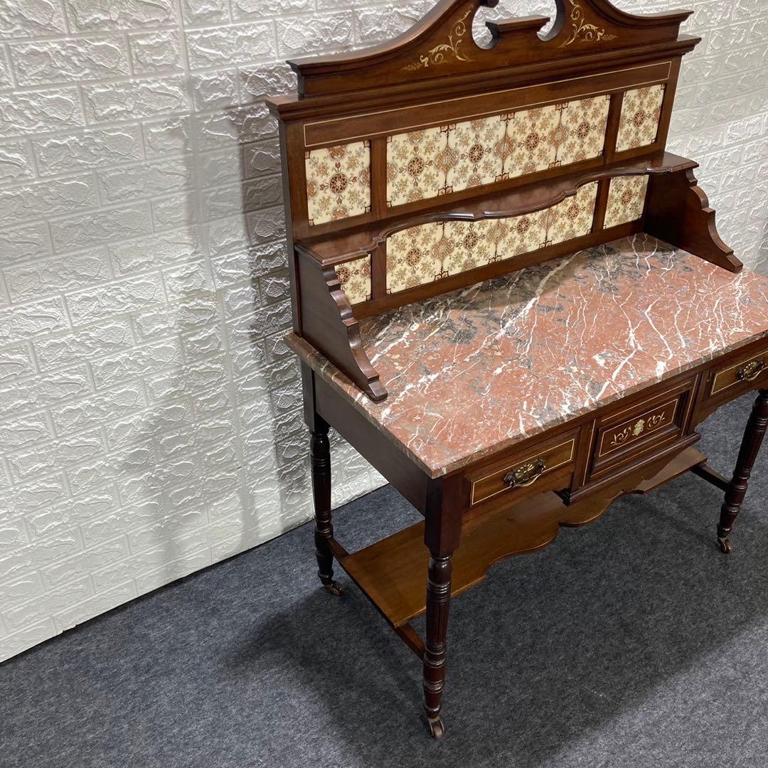 ヴィクトリアンウォッシュスタンド イギリス アンティーク 大理石 d1049