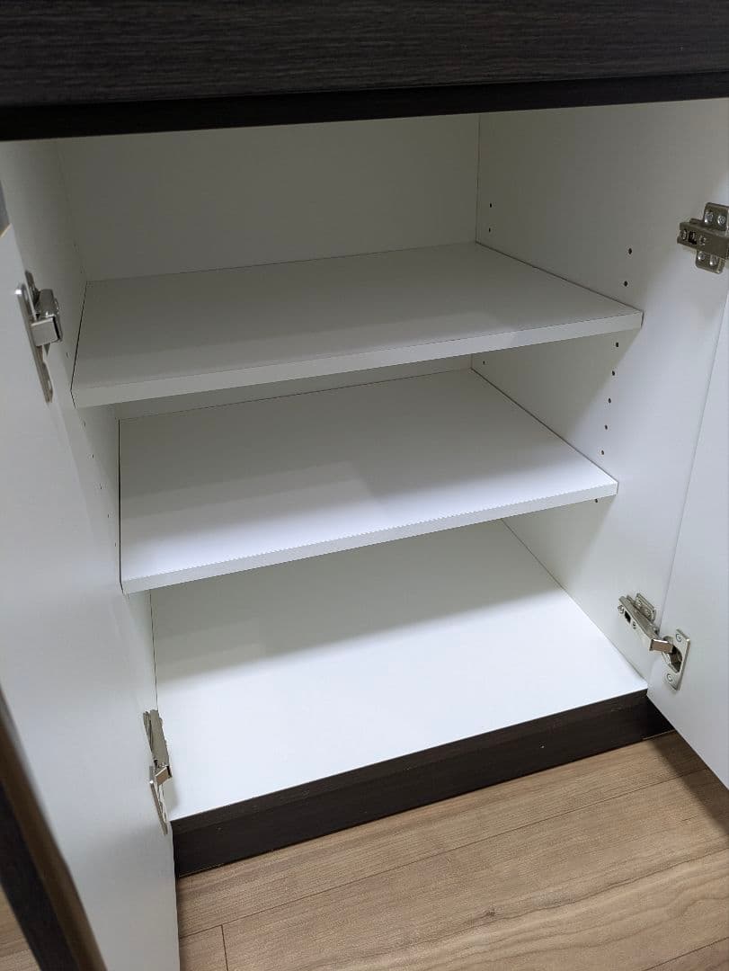 【送料無料】ニトリ キッチンボード レジューム ダークブラウン 食器棚 90cm