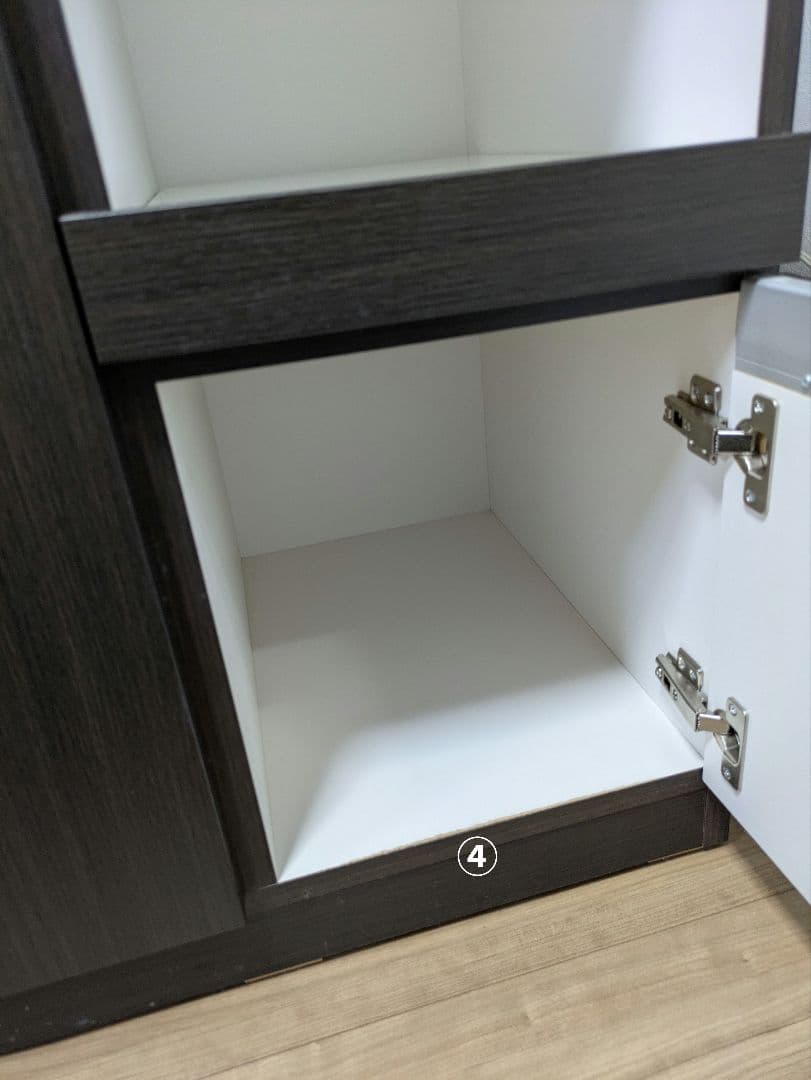 【送料無料】ニトリ キッチンボード レジューム ダークブラウン 食器棚 90cm