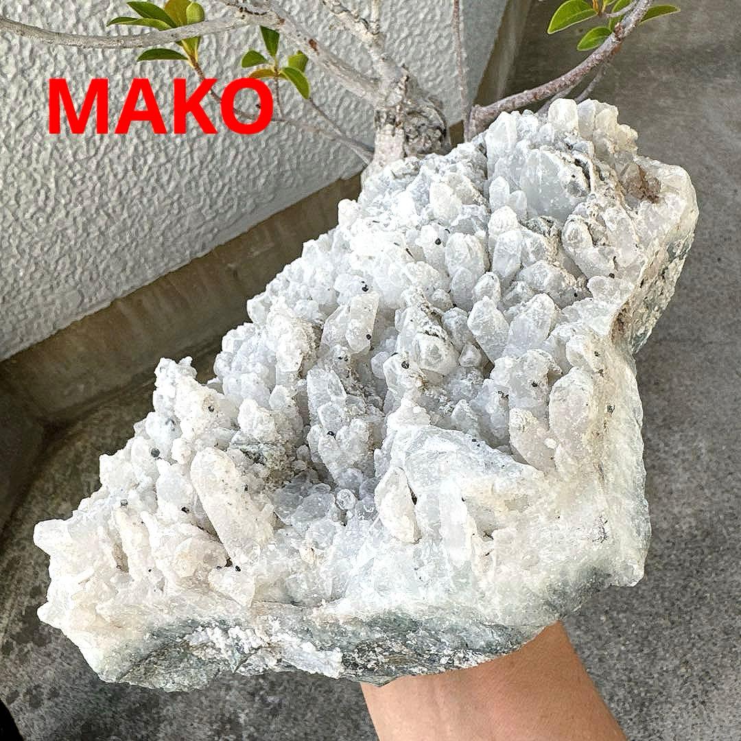 M1865☆重晶石共生水晶クラスター3.4Kg☆尾去沢鉱山産☆N50612