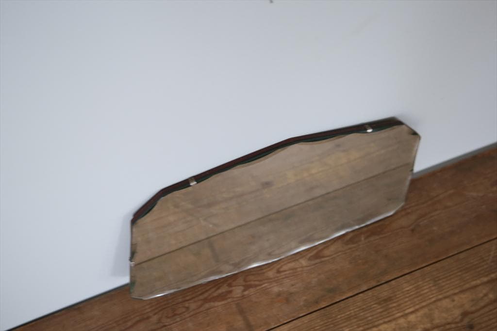 英国アンティーク壁掛けカッティングミラー/ベベルドミラー/鏡(89-86-1)